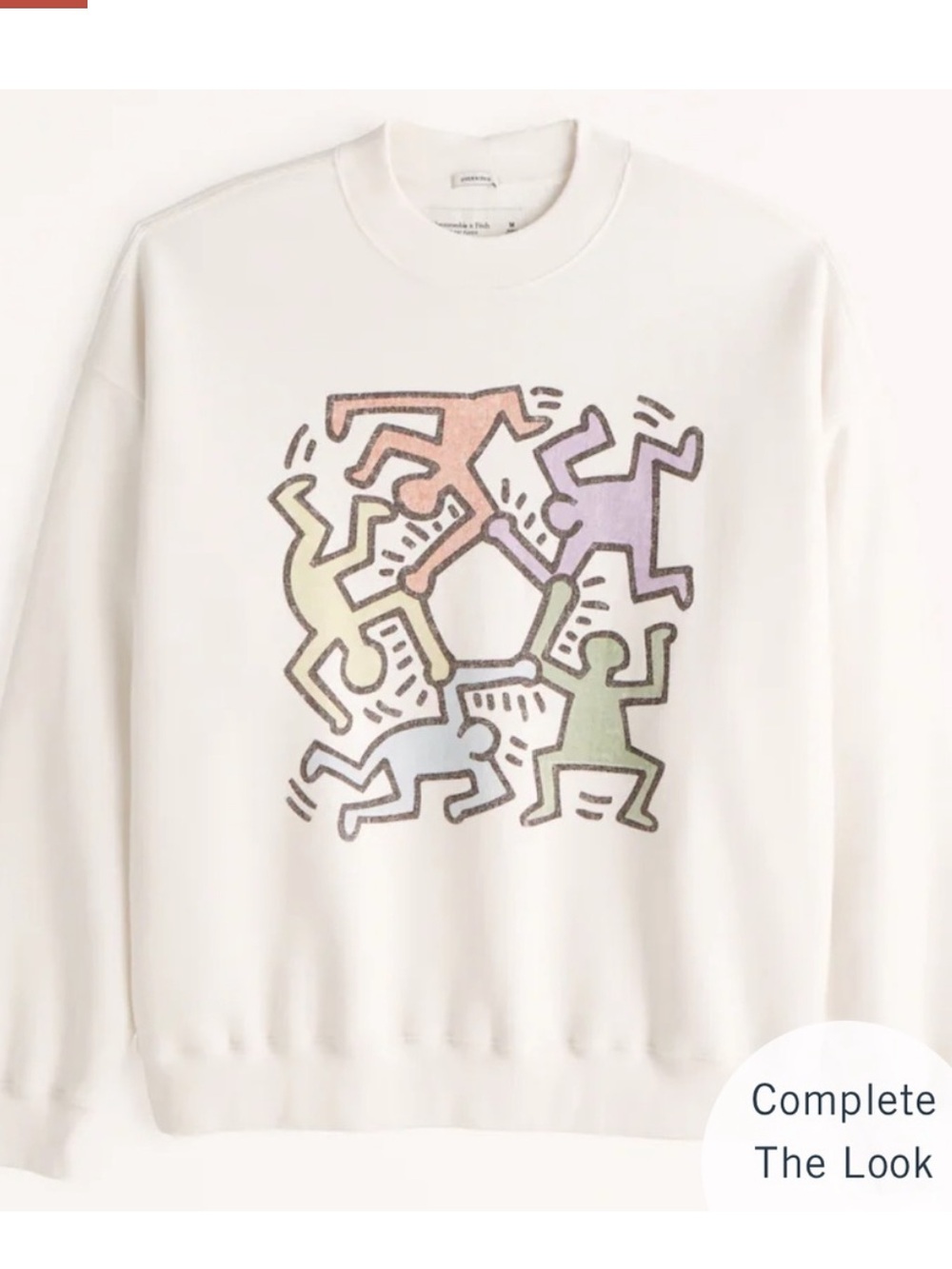 Abercrombie & Fitch Unisex Keith Haring Graphic Crew Sweatshirt XXL